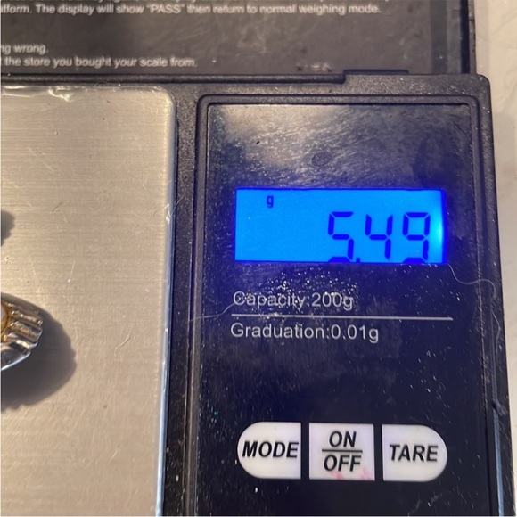 1.5” mixed metal gold tone stud earrings with large oval simulated pearl setting - Picture 13 of 13